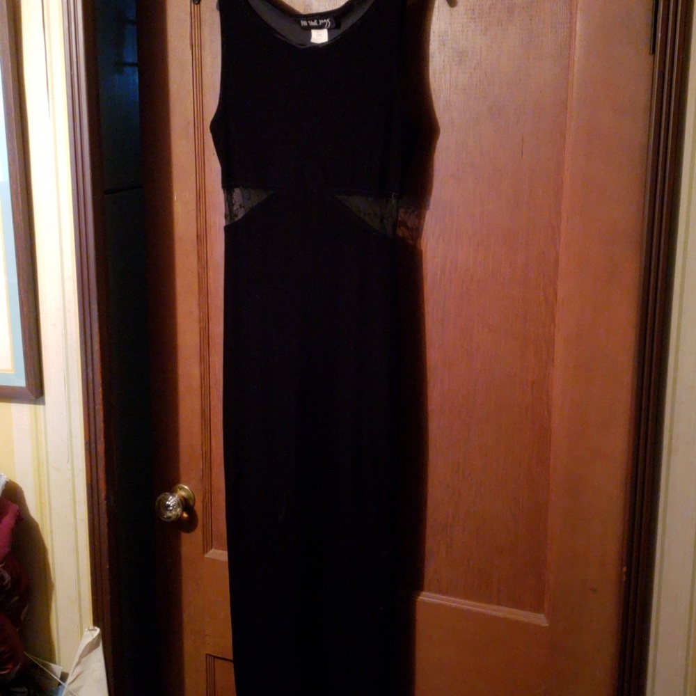 Black velvet dress
